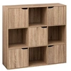 Image de Etagère bois 9 cases 5 portes Mix coloris naturel