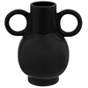 Image de vase céramique oreilles 22cm noir - 196735