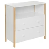 Image de - Commode 2 Tiroirs & 1 Niche "Kima" 85cm Blanc