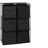 Image de - Etagère & 6 Boîtes de Rangement "Module" 98cm Noir