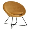 Image de Créateur d'intérieur - Fauteuil Design en Velours "Gold Evan" 76cm Ocre
