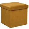 Image de Créateur d'intérieur - Pouf Coffre Pliable en Velours "Lilou" 38cm Ocre