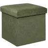 Image de Créateur d'intérieur - Pouf Coffre Pliable en Velours "Lilou" 38cm Kaki