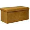 Image de Créateur d'intérieur - Banquette Coffre Pliable en Velours "Lilou" 76cm Ocre
