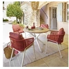 Image de Table extérieure ronde 4 personnes blanc Oriengo Hespéride
