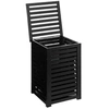 Image de Panier à linge 65L bois noir