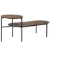 Image de Table basse 2 niveaux en métal noir et bois 118 x 43 cm