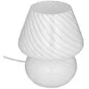 Image de Lampe champignon Cara 18 cm verre blanc