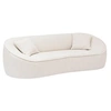 Image de Canape droit 3 places en polyester blanc 100 x 232 x 75 cm