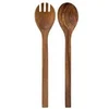 Image de - Couverts à Salade "Acacia" 30cm Marron
