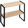 Image de - Etagère à 2 niveaux en bois BLACKWOOD - Beige - Blackwood