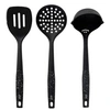 Image de - Lot de 3 Ustensiles de Cuisine "Caractère" 33cm Noir