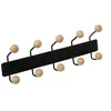 Image de - Patère Murale en Bois "10 Boules" 44cm Noir