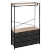 Image de Dressing penderie 6 tiroirs Tissa gris foncé