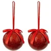 Image de Créateur d'intérieur - Lot de 2 Boules de Noël "Pailletées" 6cm Rouge