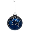 Image de Créateur d'intérieur - Boule de Noël en Verre "Branche Pailletée" 10cm Bleu