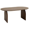 Image de - Table à manger en bois massif 6 personnes ISANA - Marron - Isana