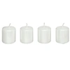 Image de Créateur d'intérieur - Lot de 4 Bougies Déco "Satin" 4cm Blanc