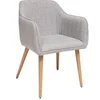 Image de Fauteuil diner Visoca gris pieds bois