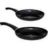 Image de - Lot de 2 Poêles en Aluminium "Induction" 24-28cm Noir