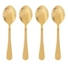Image de - Lot de 4 Cuillères à Café en Inox "Gold" 13cm Or