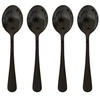 Image de - Lot de 4 Cuillères à Café en Inox "Shadow" 13cm Noir