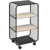 Image de Etagère à roulettes 3 niveaux métal et bois