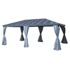 Image de Pergola Belize en aluminium et polycarbonate 6 x 3,6 m - Hespéride