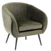 Image de Fauteuil velours kaki Solaro