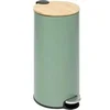 Image de - Poubelle en Métal & Bambou "Natureo" 30L Vert
