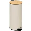 Image de - Poubelle en Métal & Bambou "Natureo" 30L Beige Lin