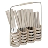 Image de - Ménagère 24 Pièces Avec Rack "Géo" 24cm Beige
