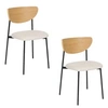 Image de - Lot de 2 chaises avec pieds en métal JAISA - Beige - Jaisa