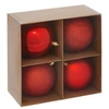 Image de Créateur d'intérieur - Lot de 4 Boules de Noël "Jokli" 10cm Rouge