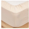 Image de Créateur d'intérieur - Drap Housse en Gaze de Coton "Flora" 160x200cm Beige Lin