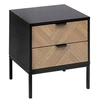 Image de Table de chevet 2 tiroirs Chevrons MDF