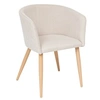 Image de Fauteuil repas tissu beige Marlo