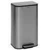 Image de - Poubelle de Cuisine à Pédale "Inox" 30L Gris