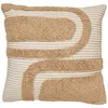 Image de Atmosphera Créateur d'intérieur - Coussin Déco Tufté "Poppy" 50x50cm Beige Lin