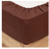 Image de Créateur d'intérieur - Drap Housse en Gaze de Coton "Flora" 140x190cm Marron