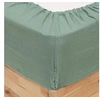 Image de Drap housse vert 140x190 cm coton -