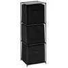 Image de - Etagère 3 Cases & 3 Boîtes "Mix n'Modul" 99cm Noir