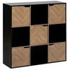 Image de Etagère 9 cases 5 portes Chevrons noir