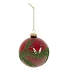 Image de Créateur d'intérieur - Boule de Noël en Verre "Branches" 9cm Rouge