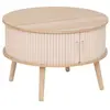 Image de Table basse rond D60 portes coulissantes beige