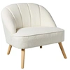 Image de Créateur d'intérieur - Fauteuil Tissu Bouclette "Naova" 78cm Blanc
