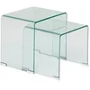 Image de - Ensemble de 2 tables café gigognes en verre LENIA - Transparent - Lenia