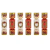 Image de Féérie Lights & Christmas - Lot de 6 crackers imprimés Couronne de Noël - Rouge et blanc