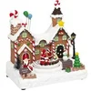 Image de Village Noël lumineux maison pain d'épice avec enfants musical et animé
