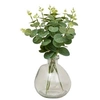 Image de Créateur d'intérieur - Composition Eucalyptus Artificiel & Vase "Urice" 35cm Vert